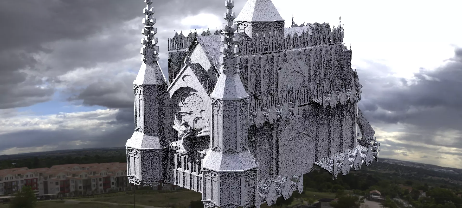 Gothic Cathedral Cult Architecture Cathedral 2  3D model_0