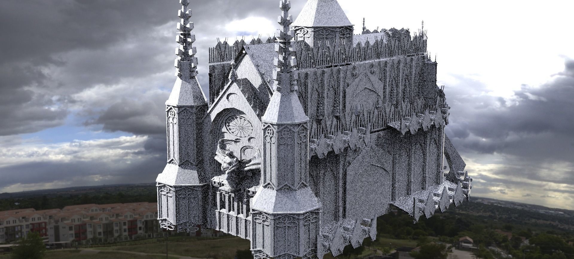 Gothic Cathedral Cult Architecture Cathedral 2  3D model_1