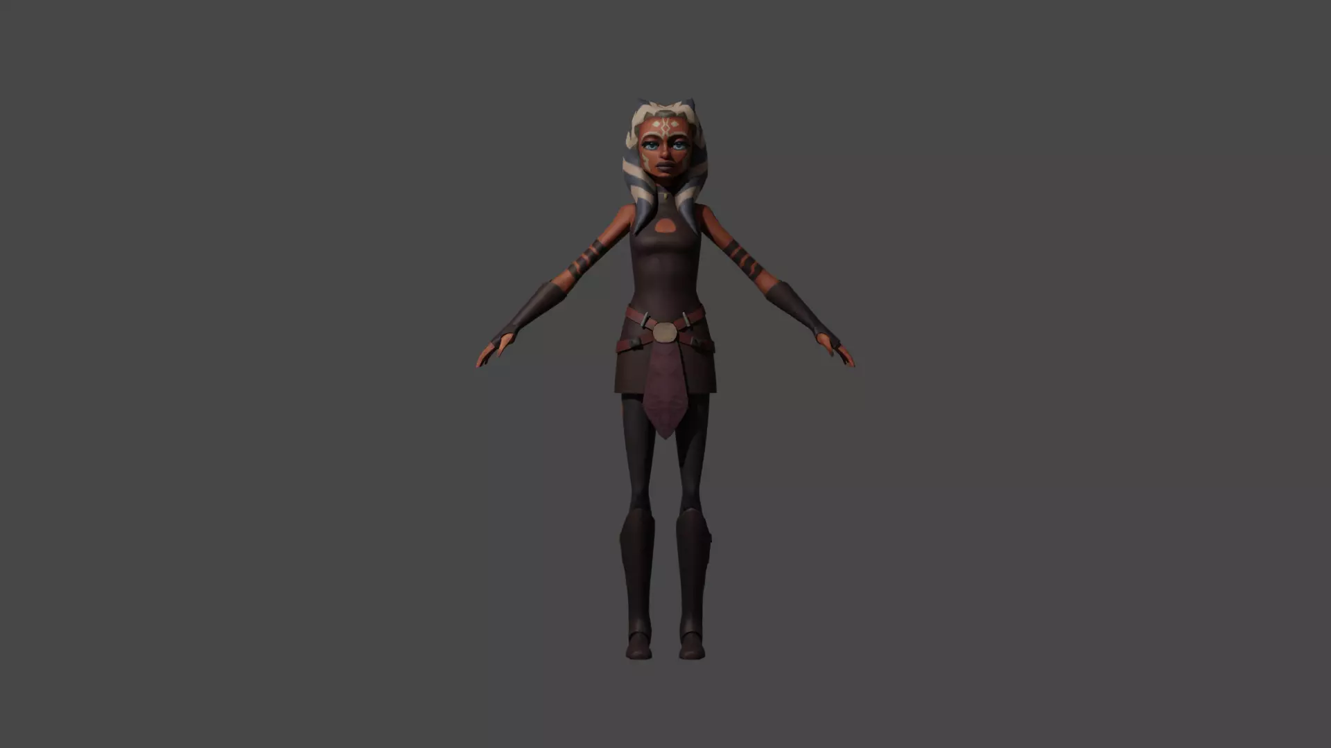 Ahsoka Tano Star Wars The Clone Wars Free 3D model_0