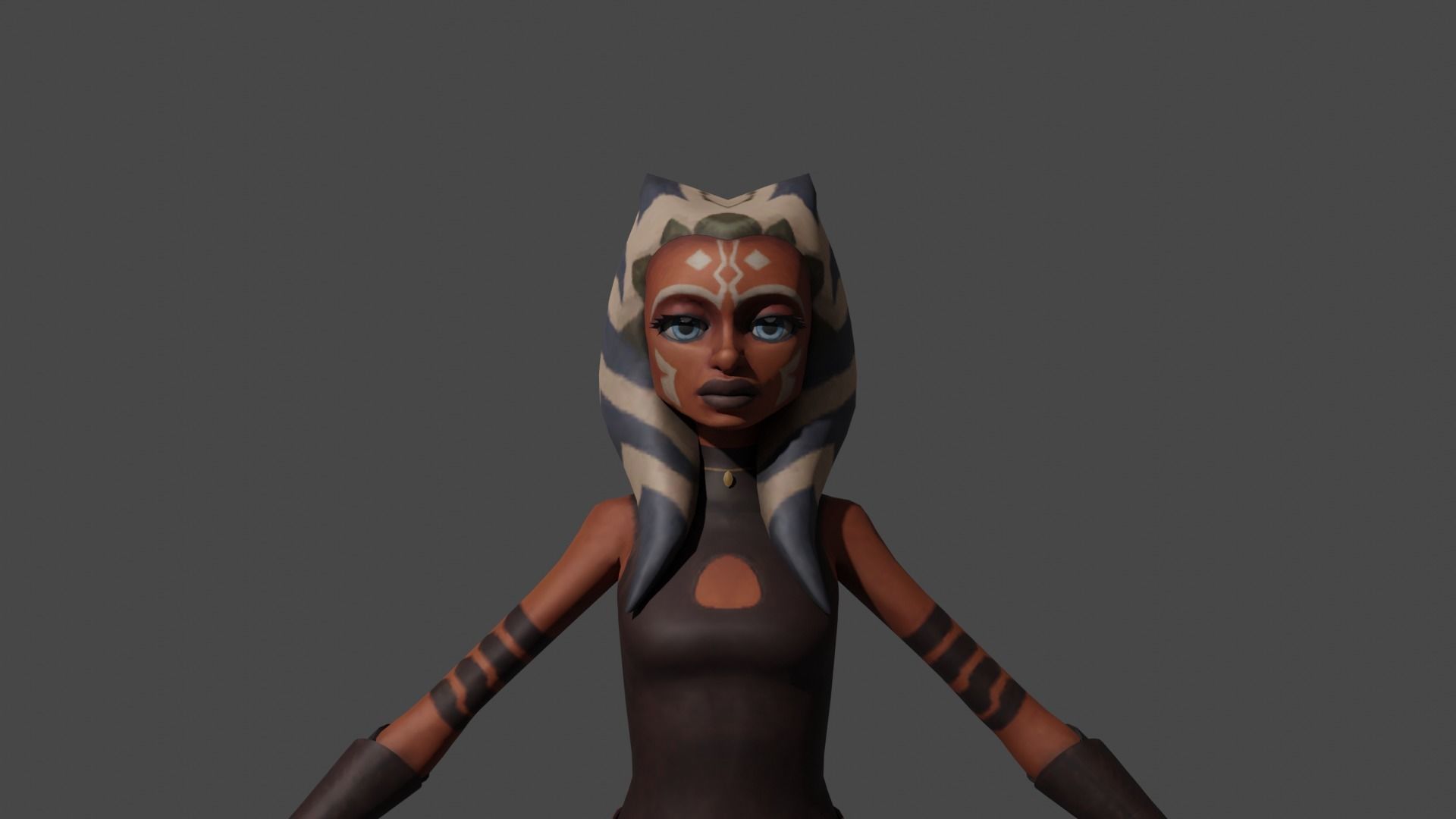 Ahsoka Tano Star Wars The Clone Wars Free 3D model_1