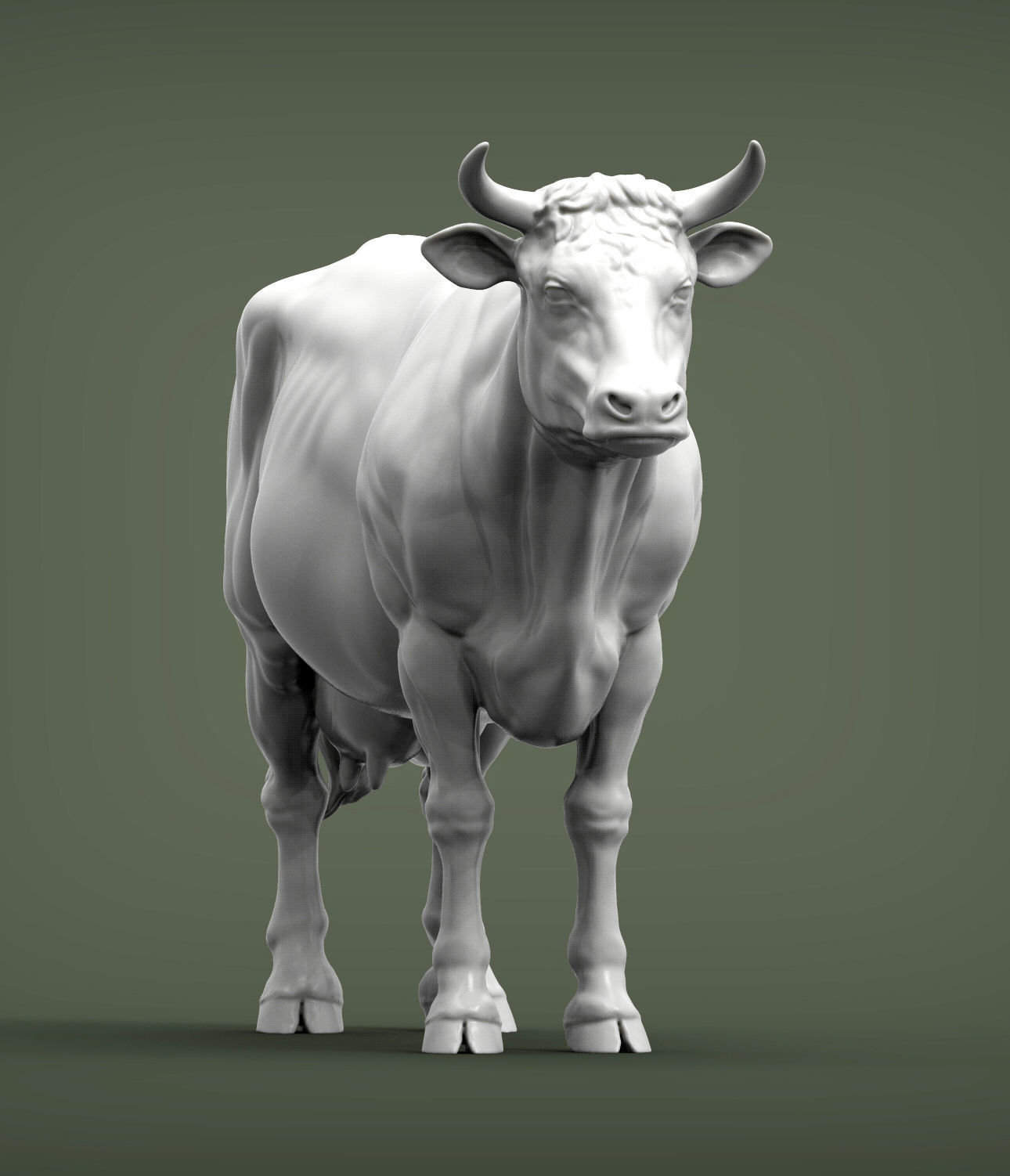 Cow 3D print model 3D print model_3