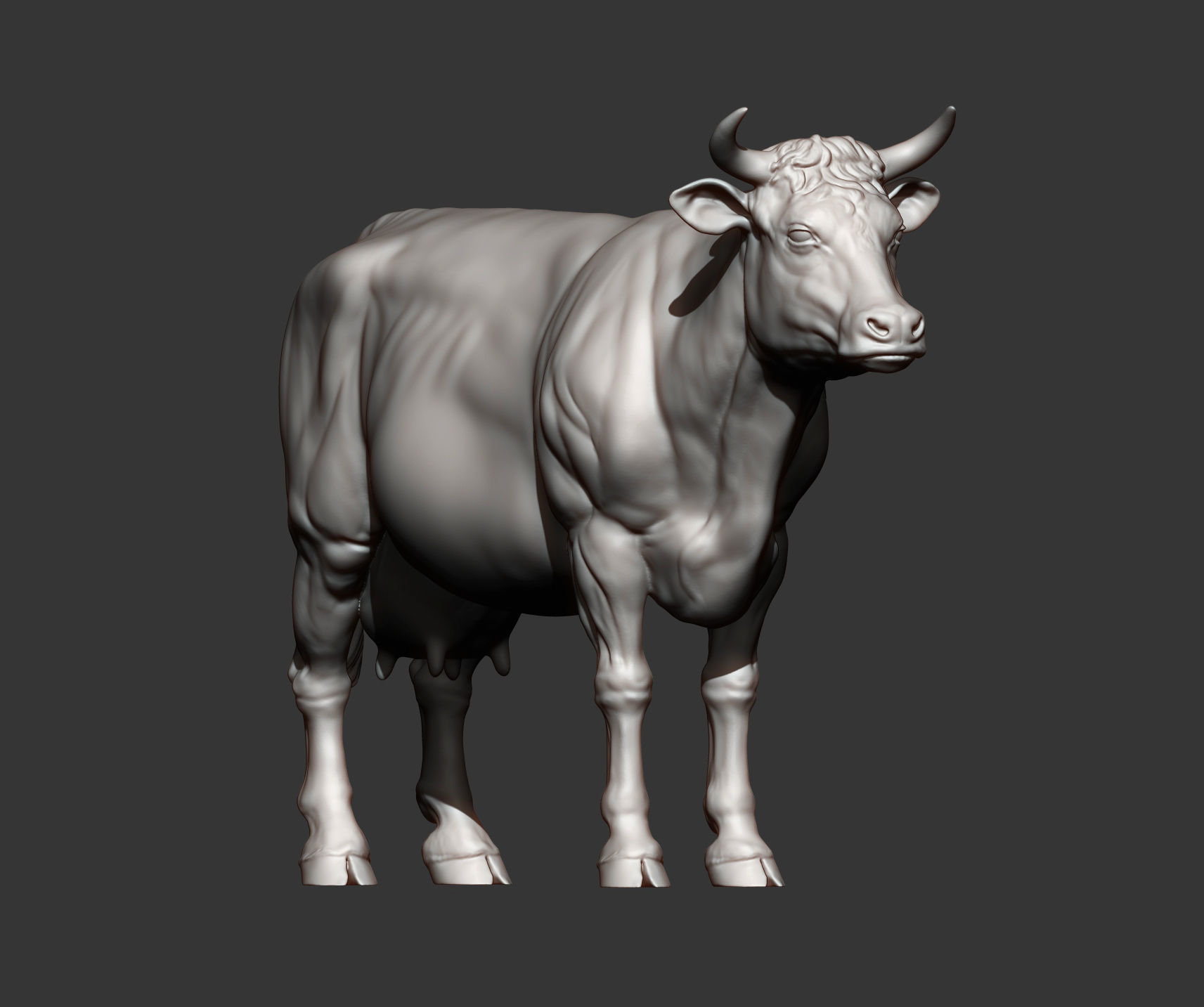 Cow 3D print model 3D print model_12