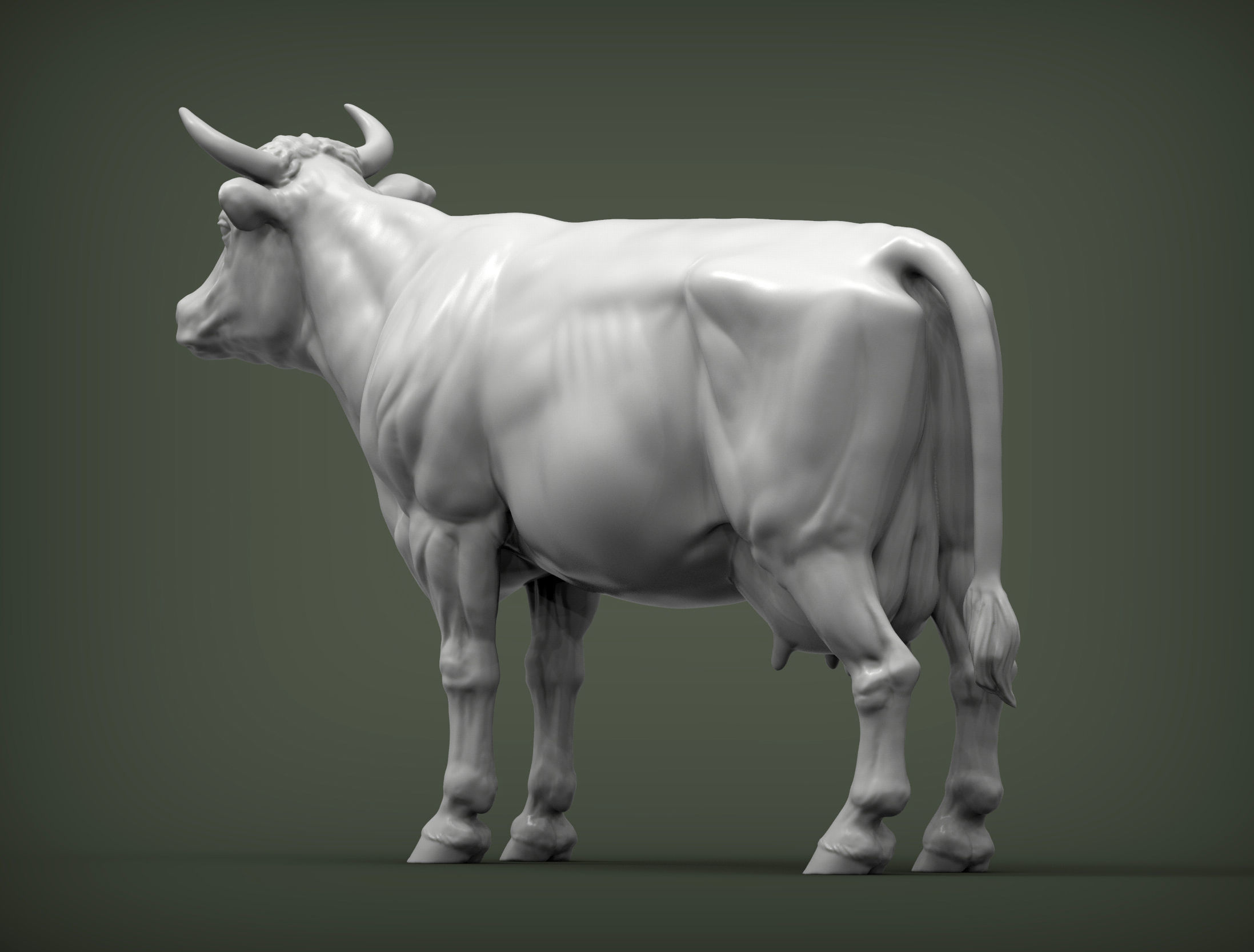 Cow 3D print model 3D print model_4