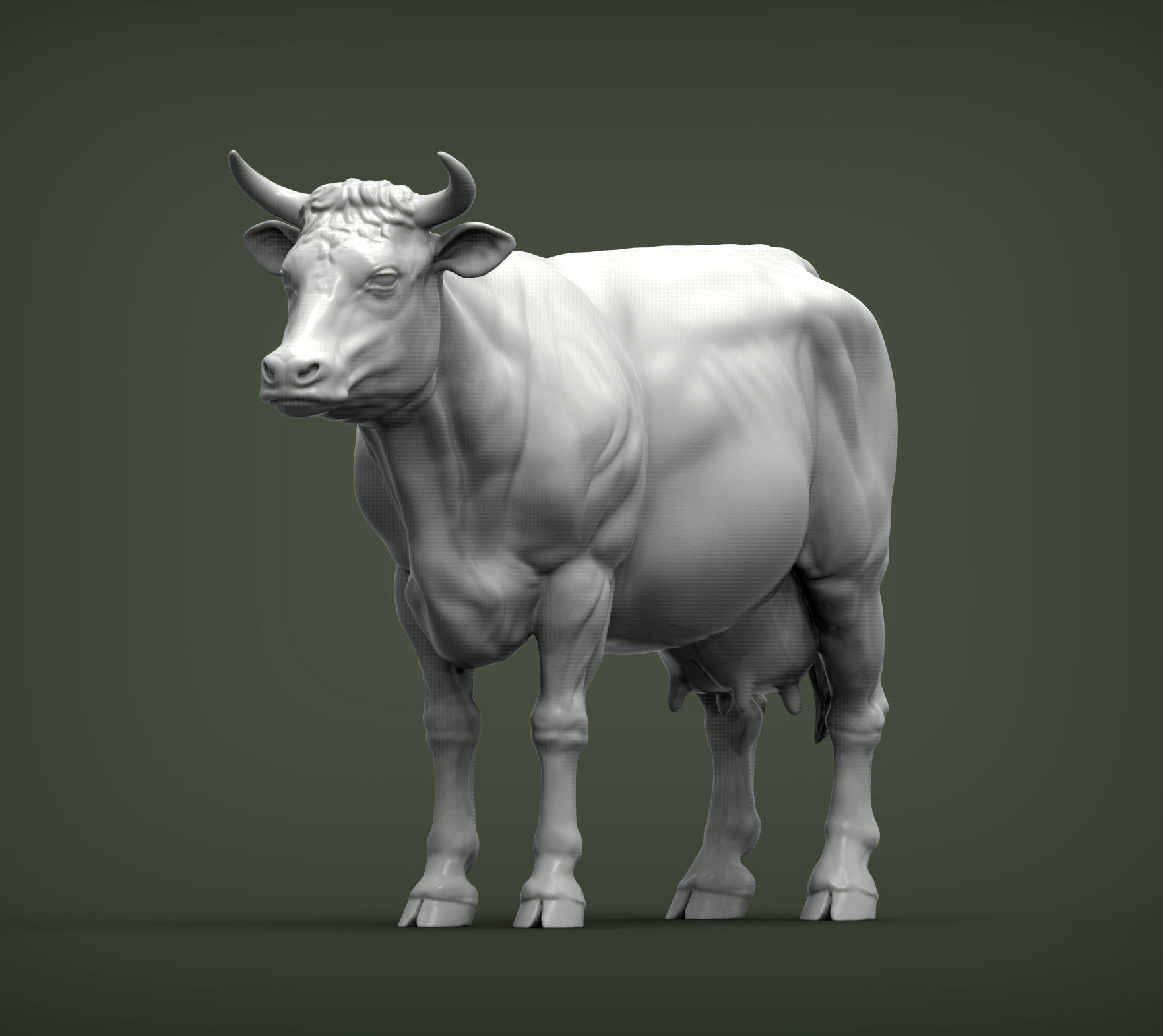 Cow 3D print model 3D print model_2