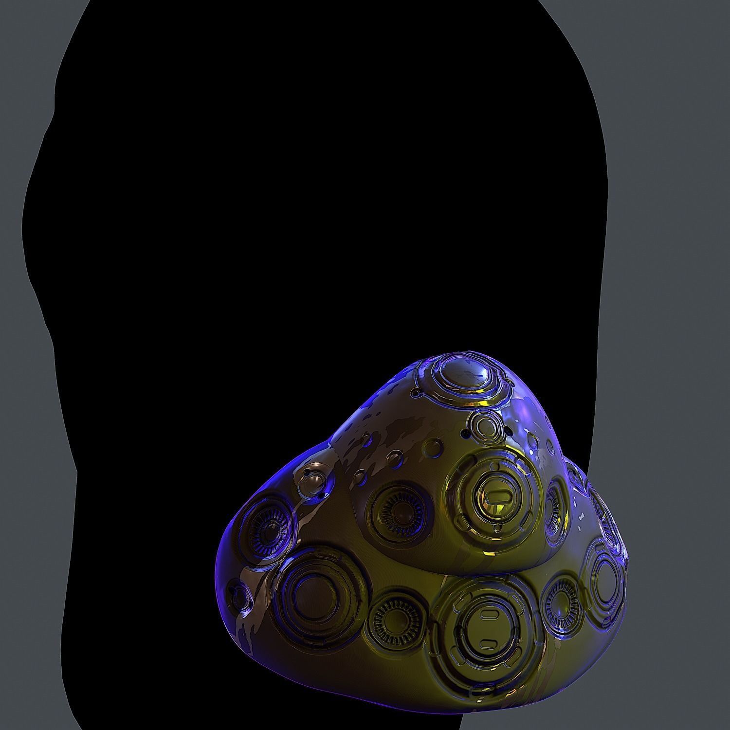 Gas mask helmet 3d model scifi Low-poly Low-poly 3D model Low-poly 3D model_2