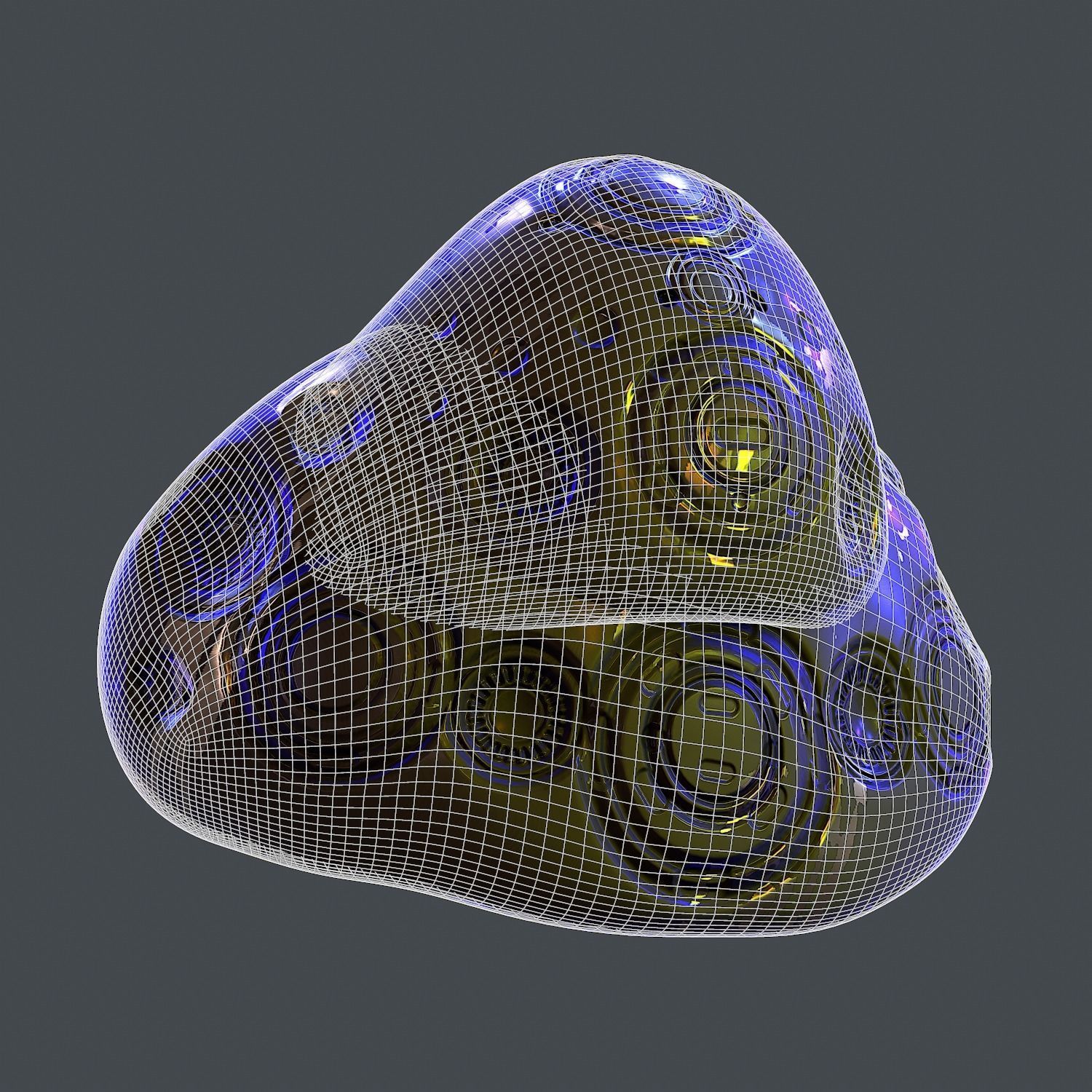 Gas mask helmet 3d model scifi Low-poly Low-poly 3D model Low-poly 3D model_7