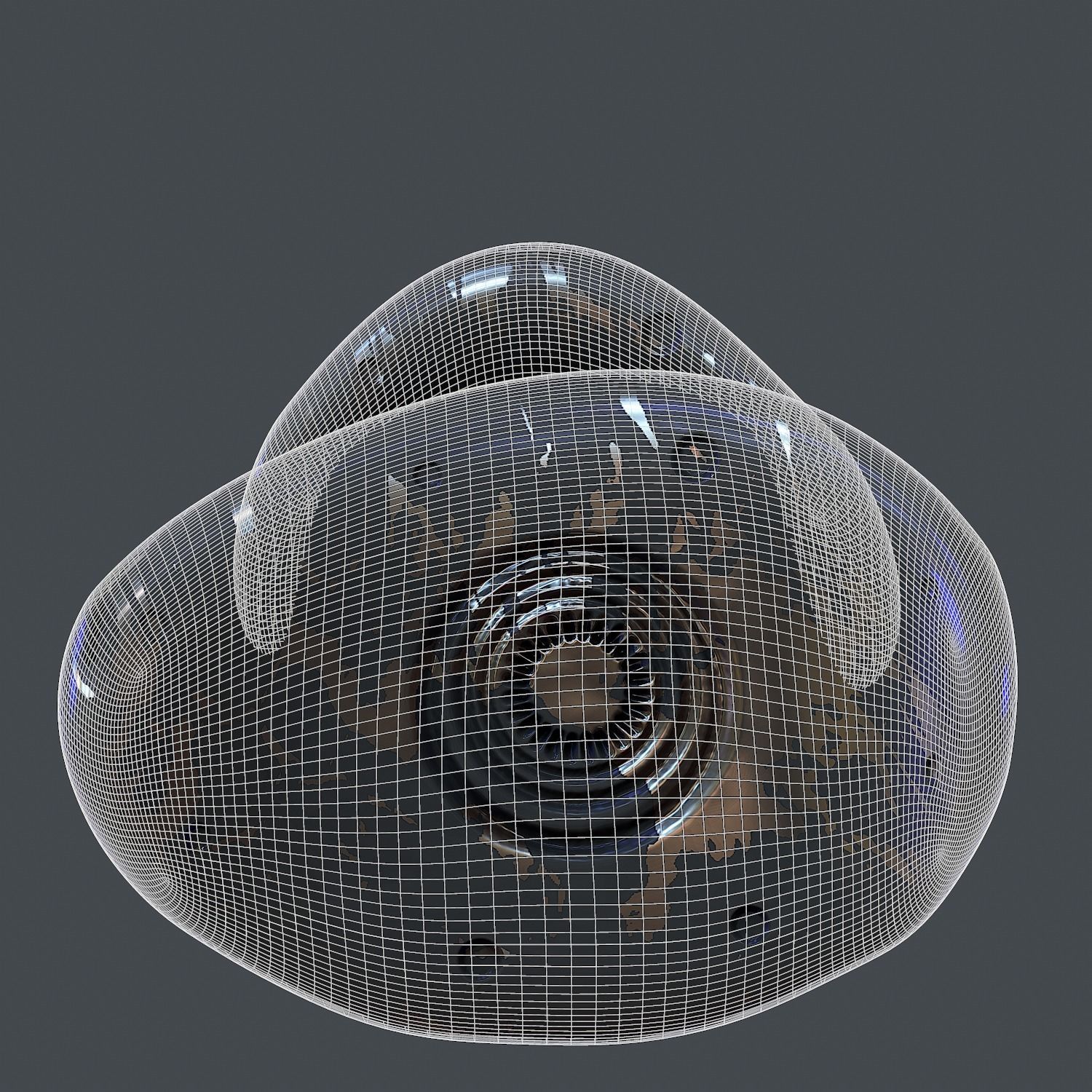 Gas mask helmet 3d model scifi Low-poly Low-poly 3D model Low-poly 3D model_6