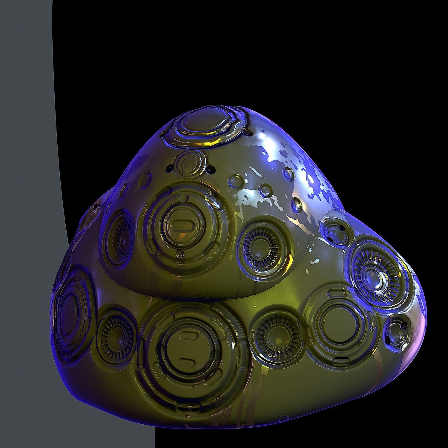 Gas mask helmet 3d model scifi Low-poly Low-poly 3D model Low-poly 3D model_3