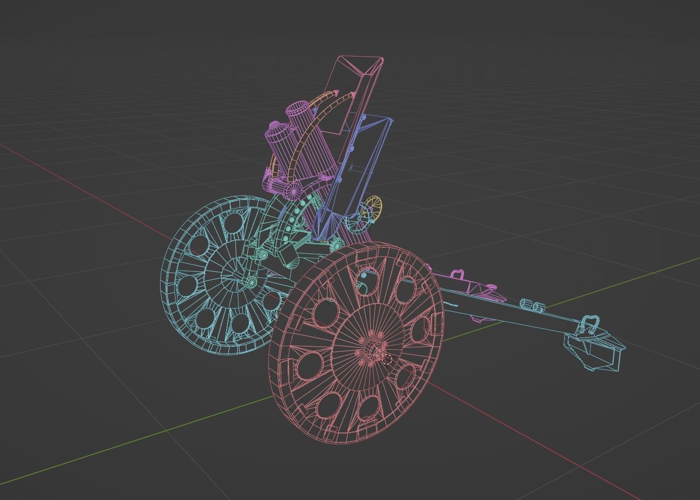 Type 92 Battalion Gun Light Howitzer Low-poly 3D model_6