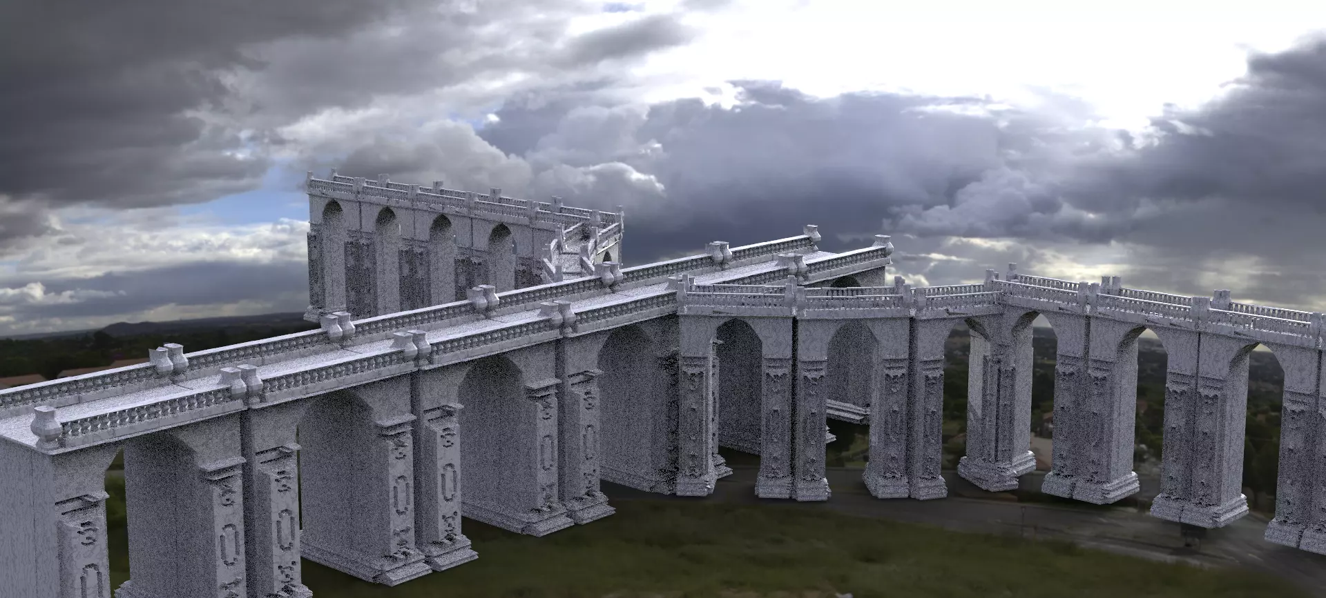 Victorian Fantasy Bridge  3D model_0