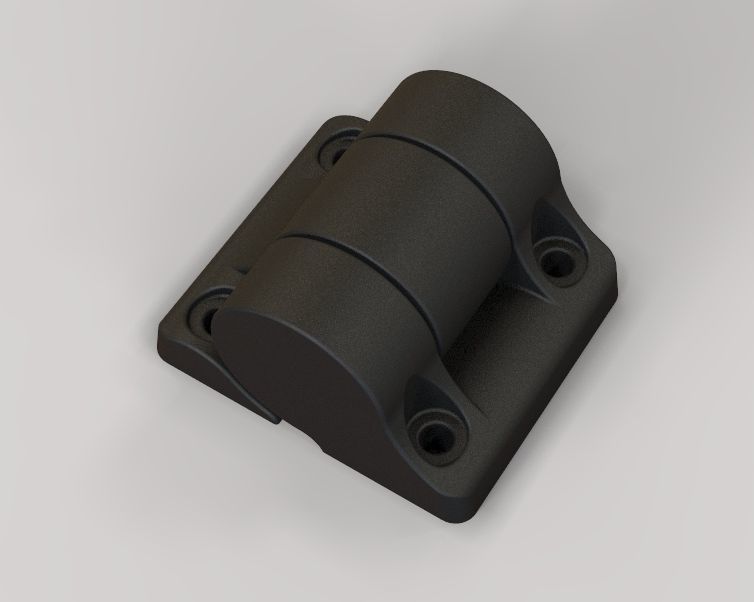 Plastic Hinge Medium 3D print model_7