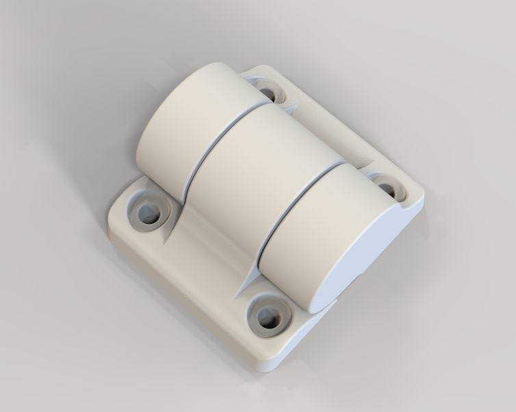 Plastic Hinge Medium 3D print model_2