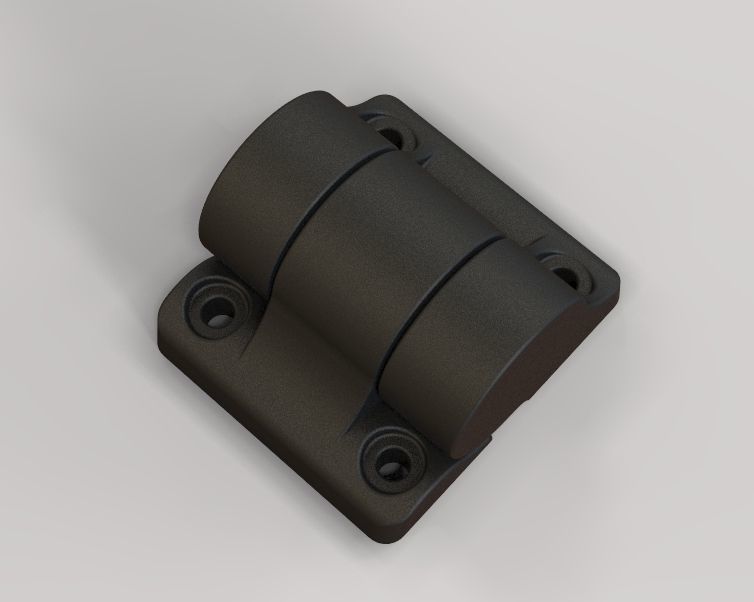 Plastic Hinge Medium 3D print model_5