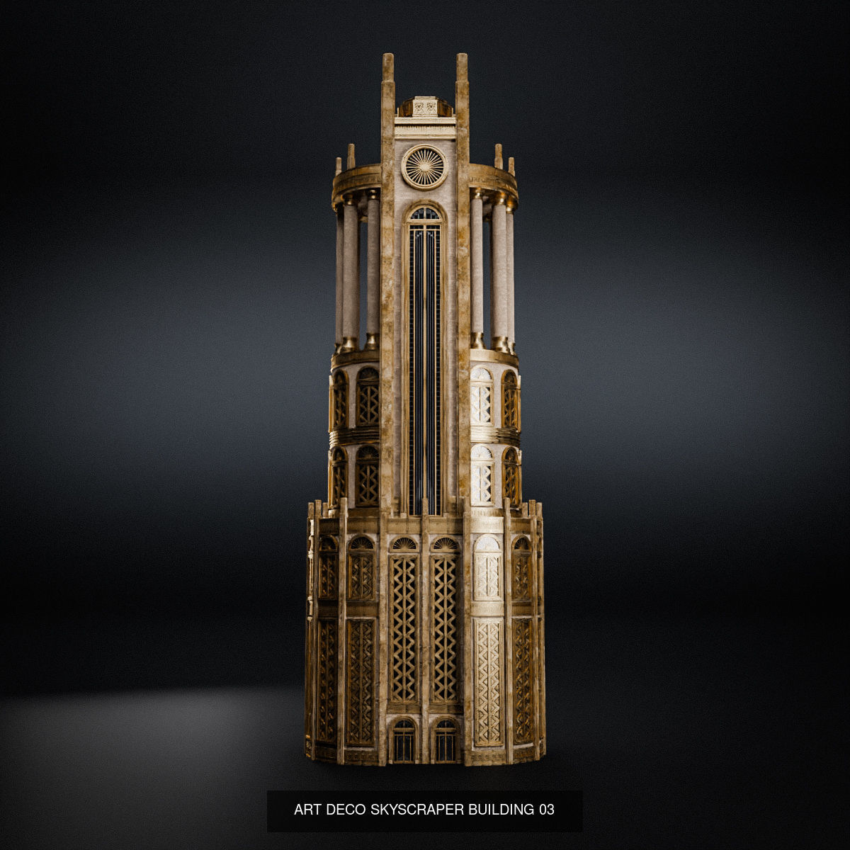 ART DECO SKYSCRAPER BUILDING PACK - 8 BUILDING 3D Model Collection_2