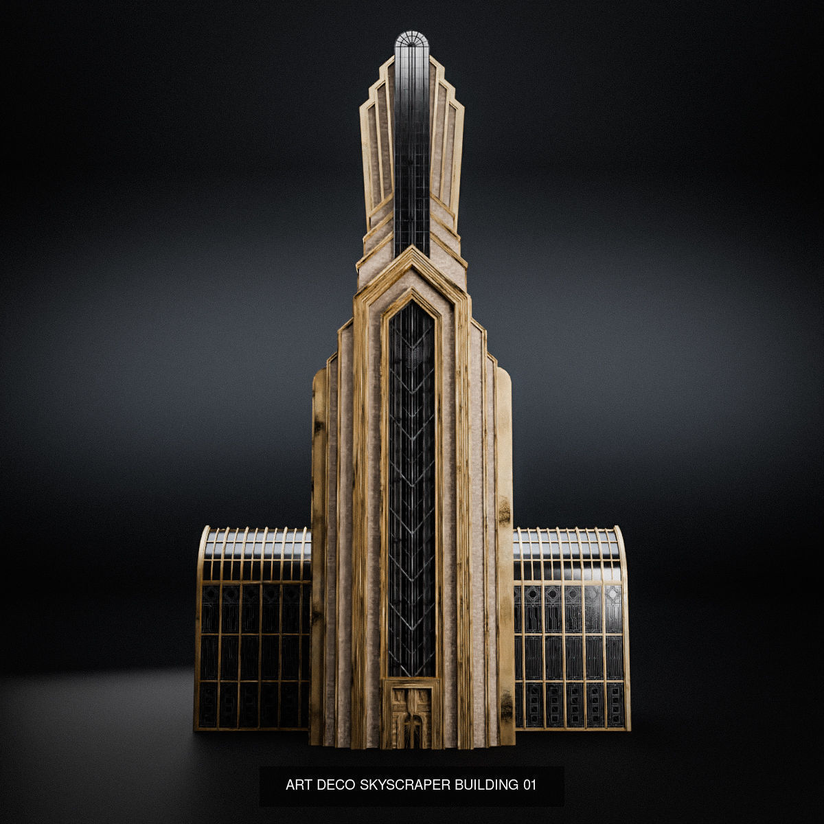 ART DECO SKYSCRAPER BUILDING PACK - 8 BUILDING 3D Model Collection_5