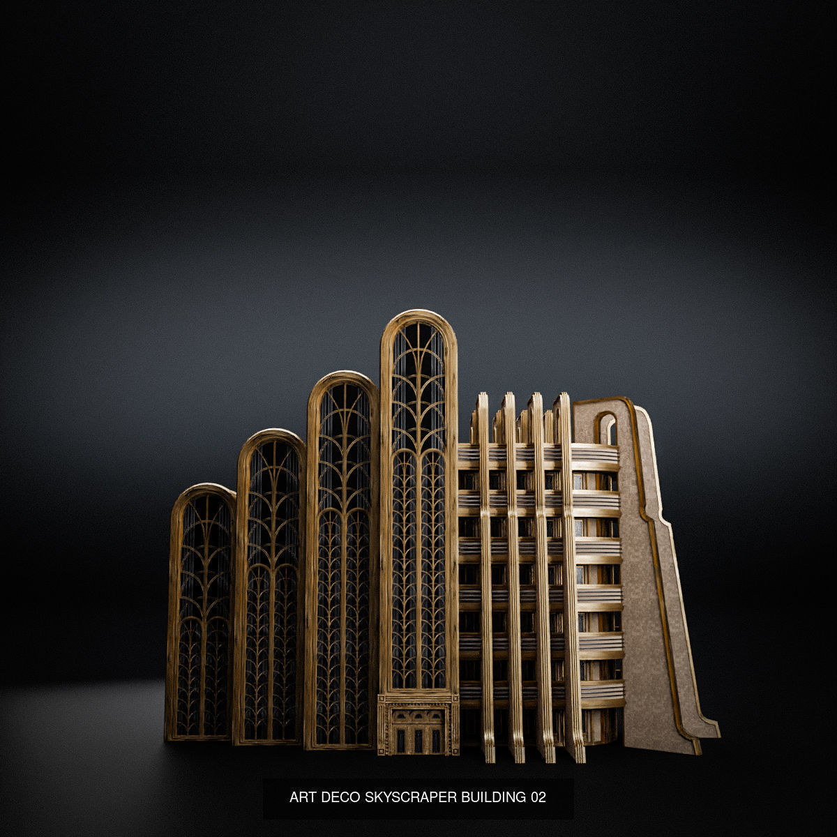 ART DECO SKYSCRAPER BUILDING PACK - 8 BUILDING 3D Model Collection_6
