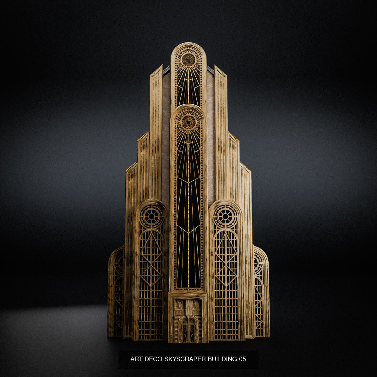 ART DECO SKYSCRAPER BUILDING PACK - 8 BUILDING 3D Model Collection_3