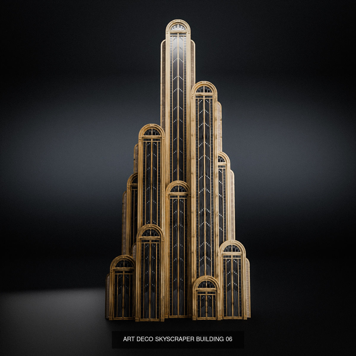 ART DECO SKYSCRAPER BUILDING PACK - 8 BUILDING 3D Model Collection_7