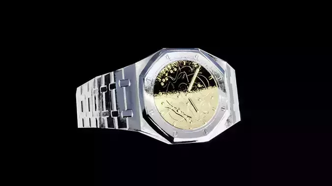 Designer Watch Low-poly 3D model