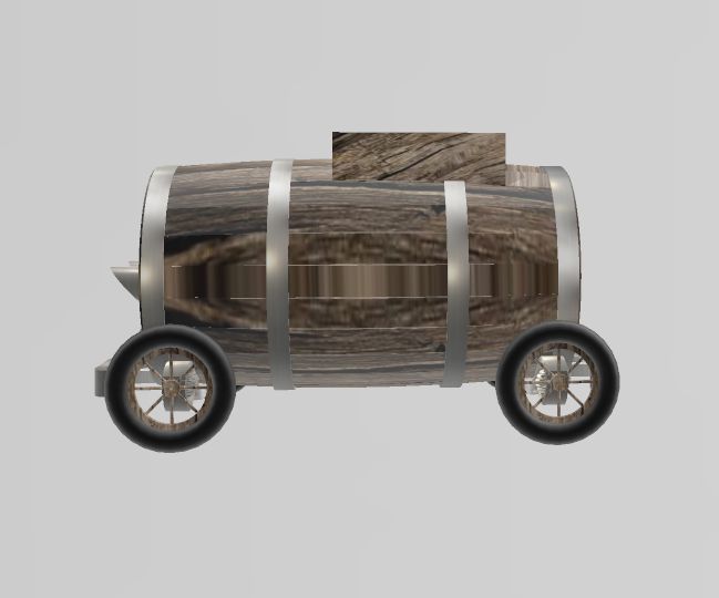 Soapbox barrel racing car 3D model_1