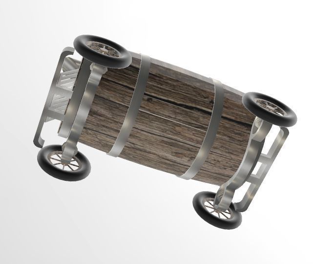 Soapbox barrel racing car 3D model_4
