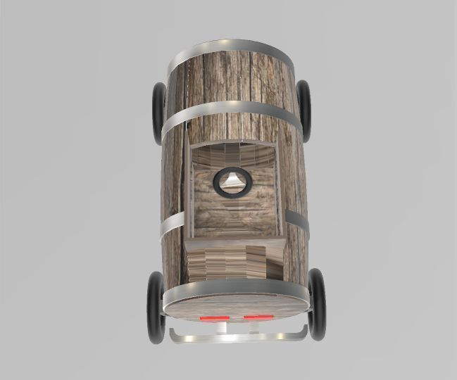 Soapbox barrel racing car 3D model_3