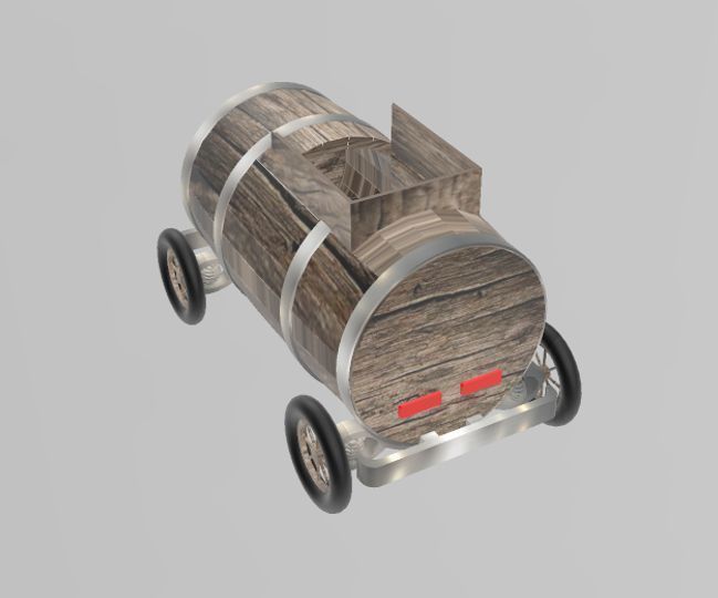 Soapbox barrel racing car 3D model_2