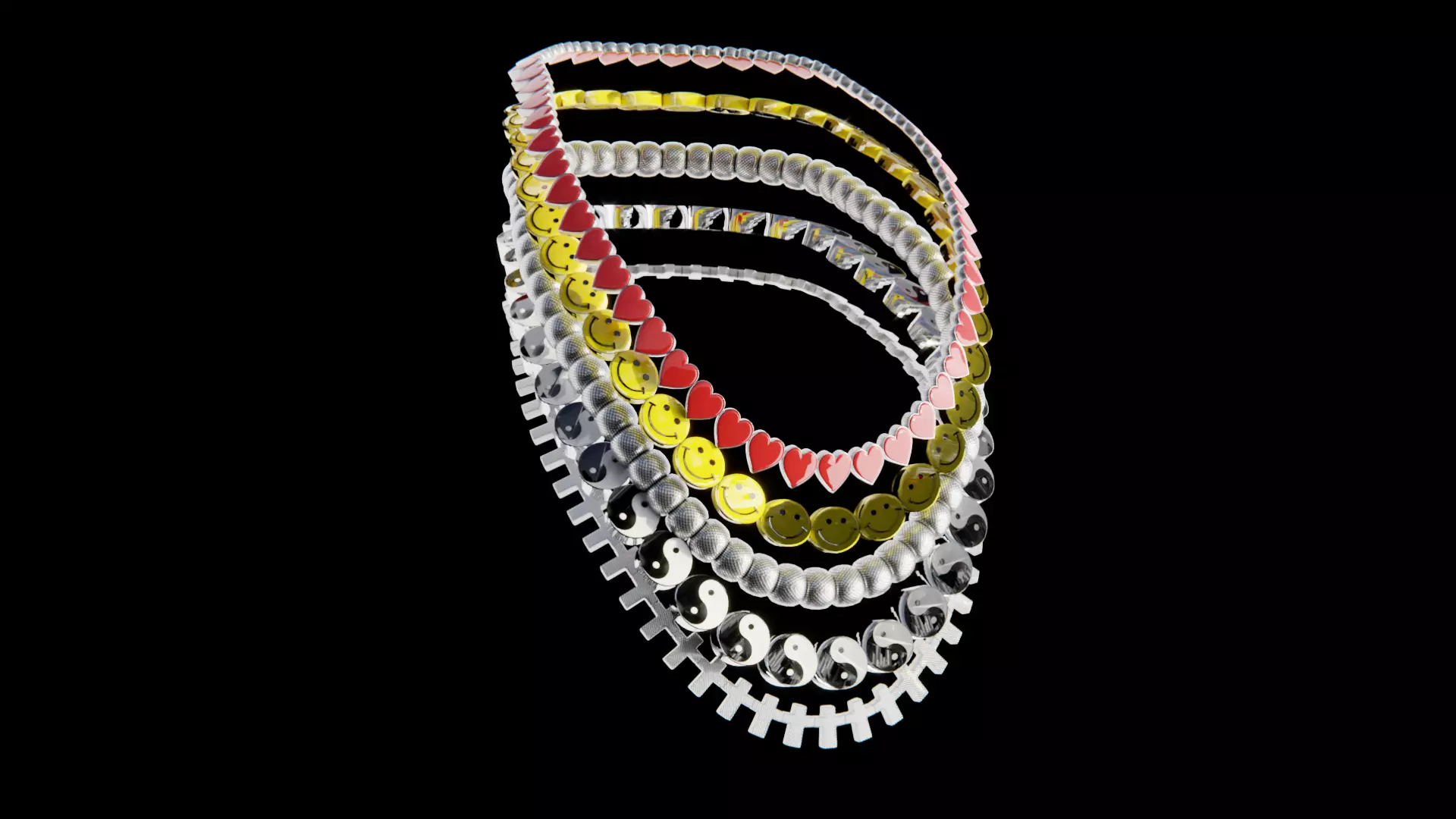 Jewelry Bundle 3 Low-poly 3D model_0