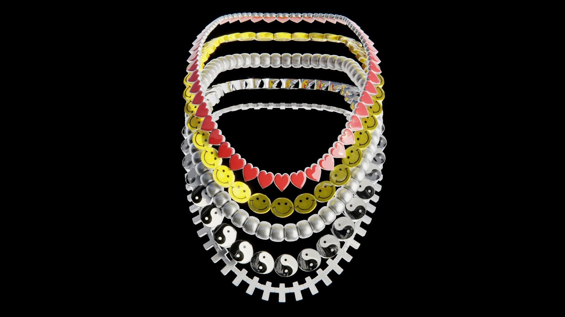 Jewelry Bundle 3 Low-poly 3D model_1