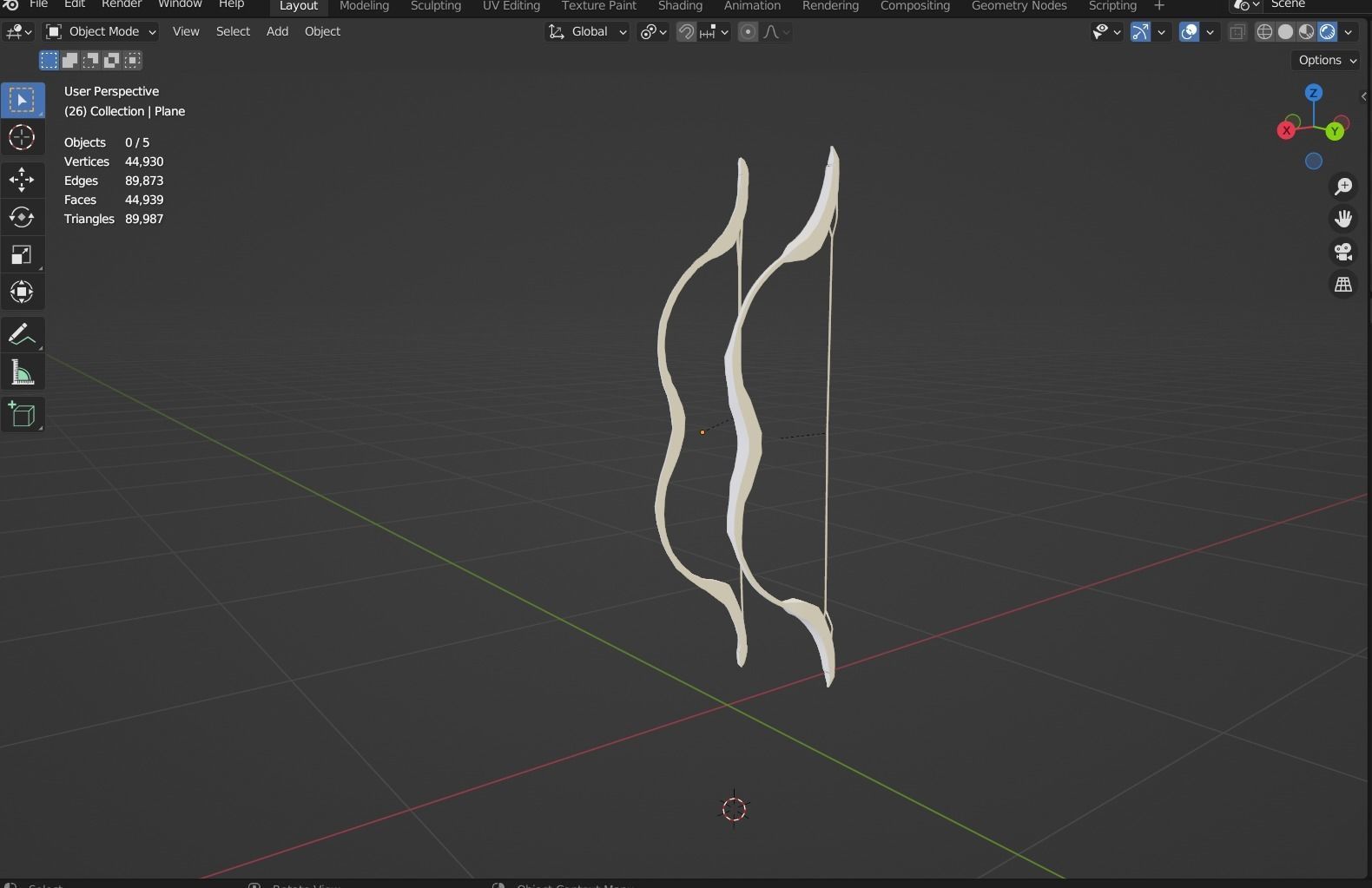 two bows  Free 3D model_2