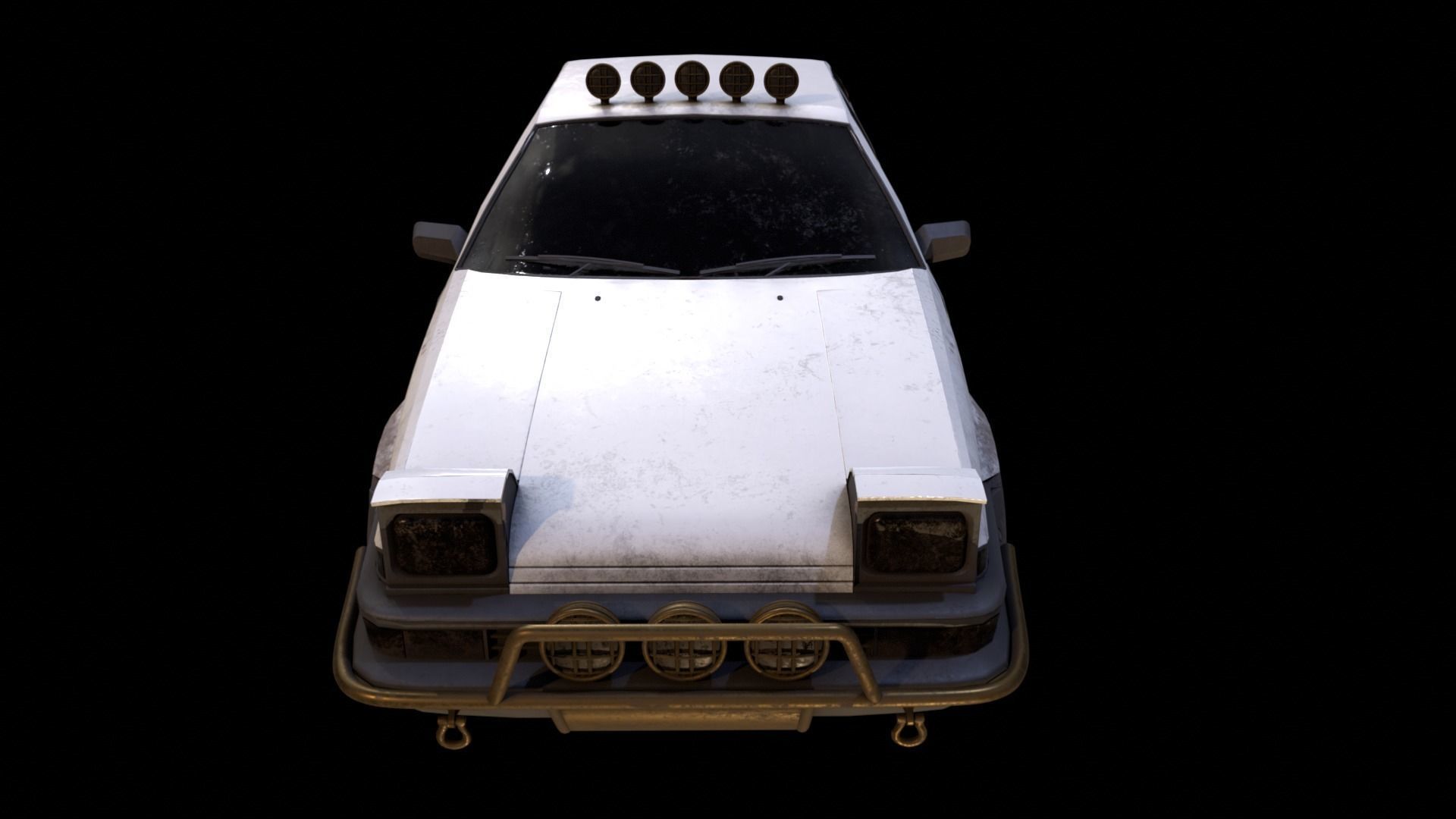 Toyota AE86 rally lowpoly game ready Low-poly 3D model_3