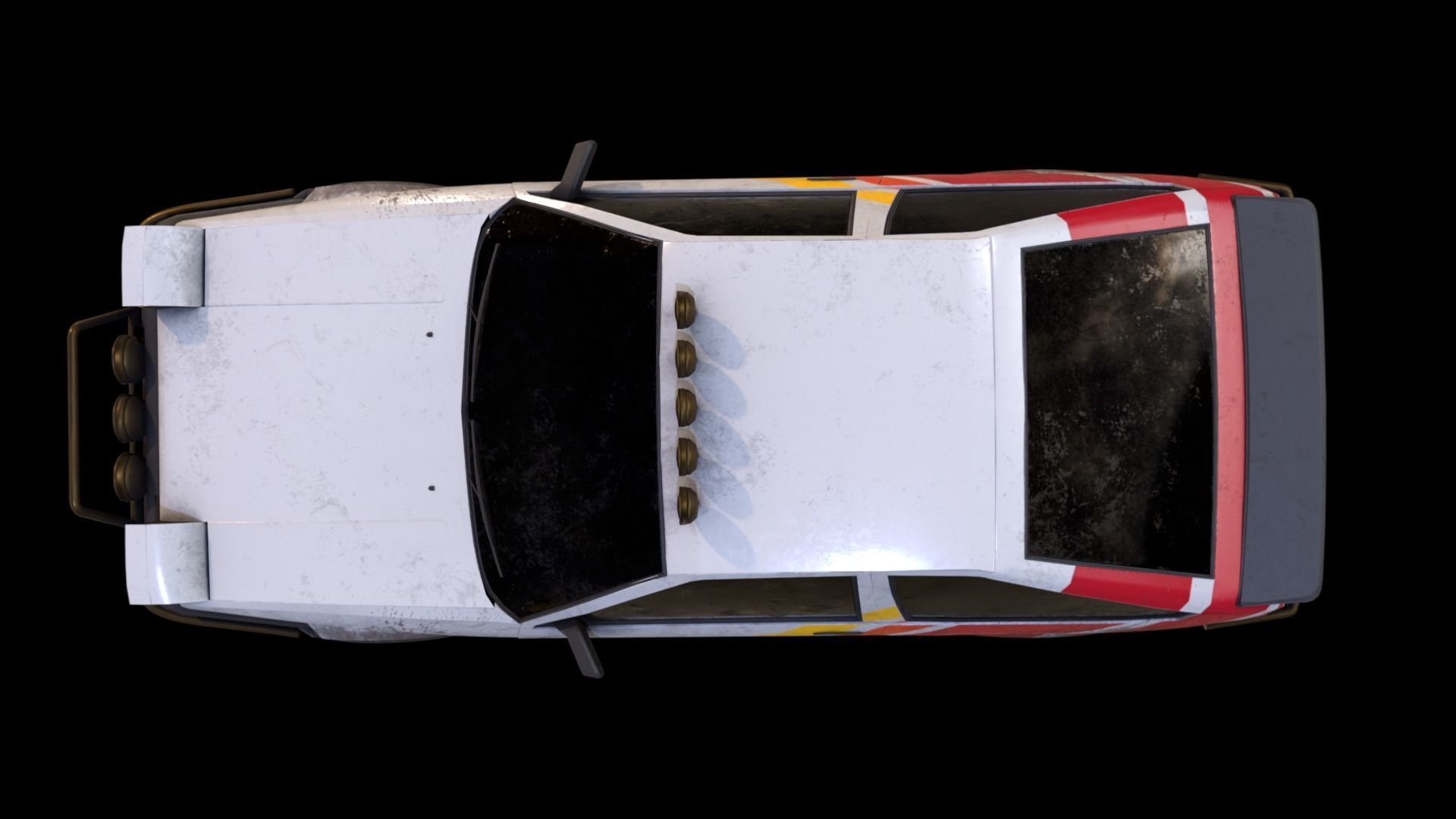 Toyota AE86 rally lowpoly game ready Low-poly 3D model_8