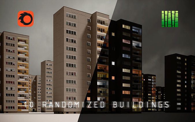PRE-FABRICATED CONCRETE PANEL RESIDENTIAL BUILDINGS ASSET 3D model