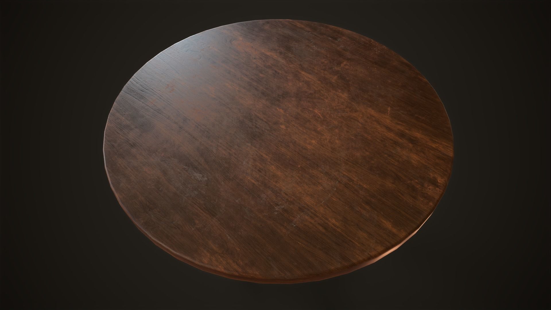 Vintage round table 3D model_9