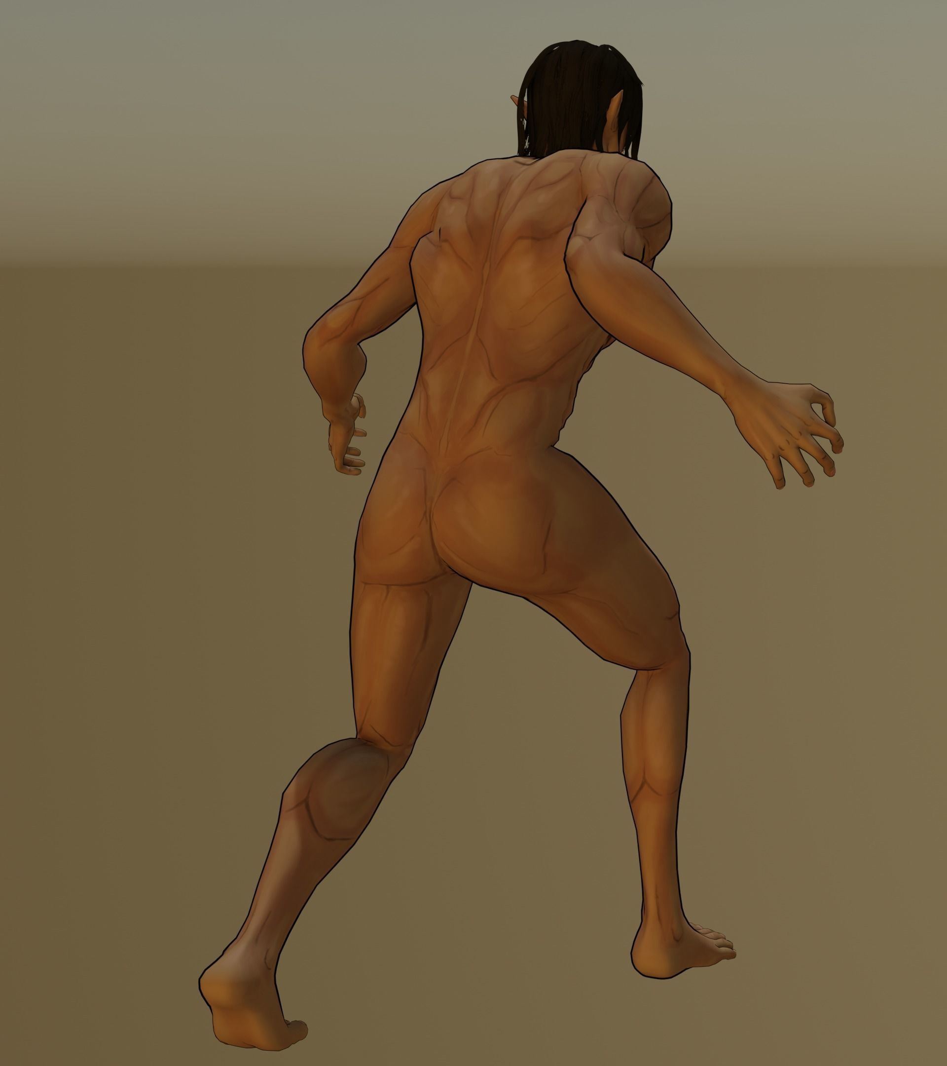 Eren Jaeger Attack Titan form 3D model_2