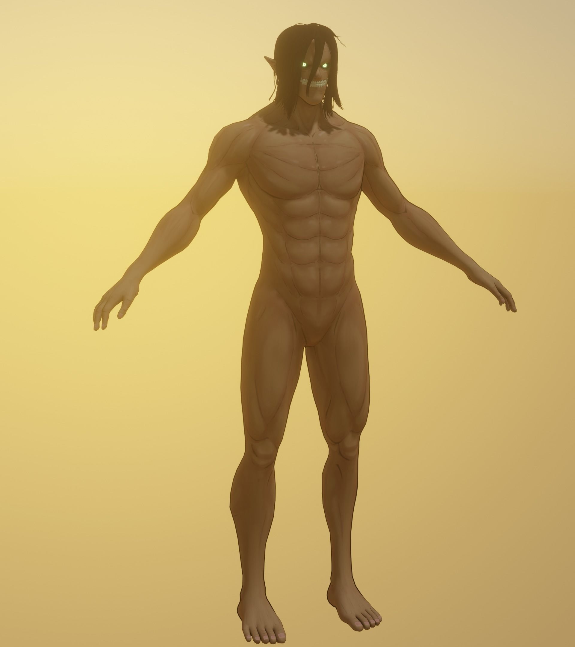 Eren Jaeger Attack Titan form 3D model_4