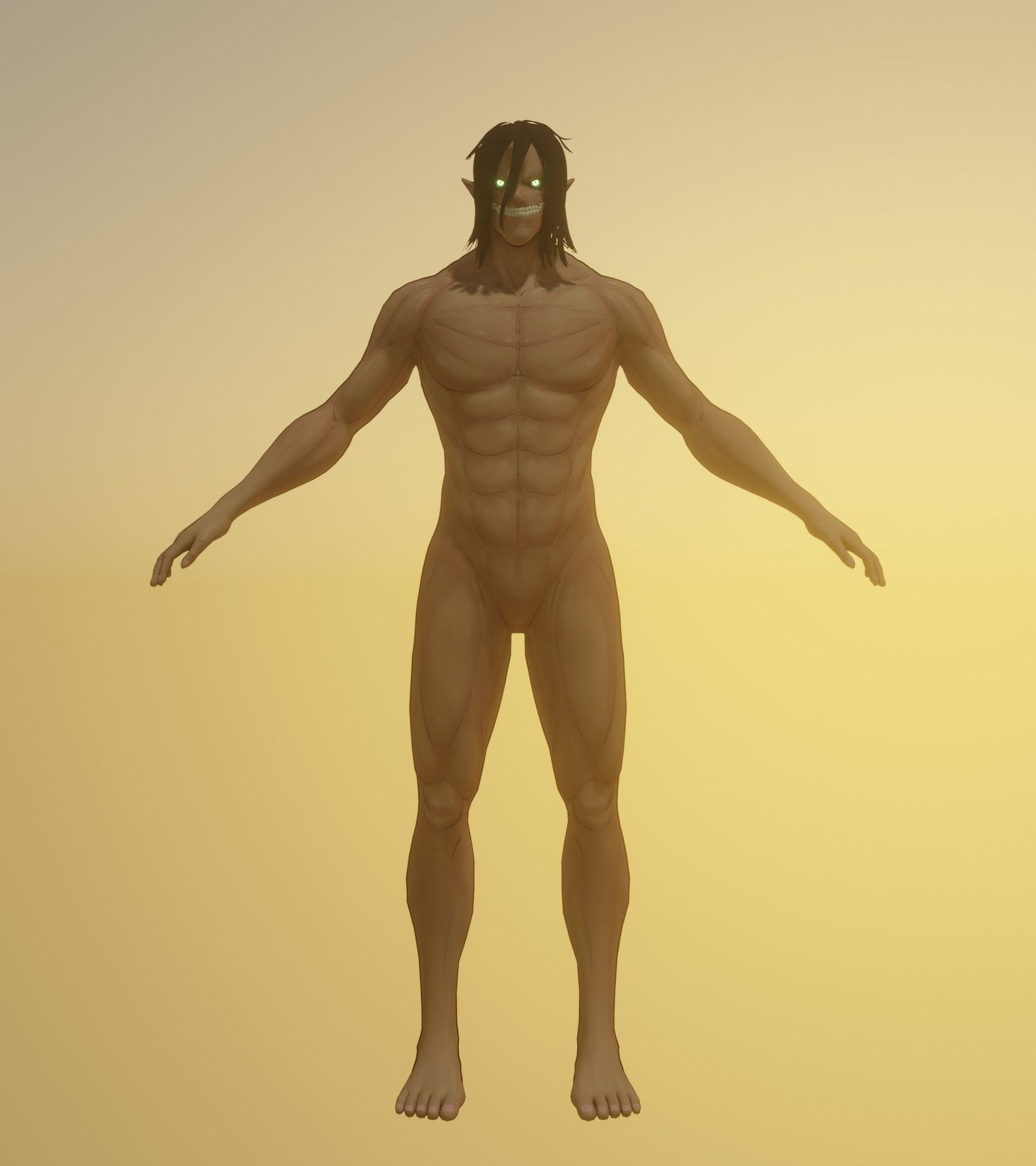 Eren Jaeger Attack Titan form 3D model_3