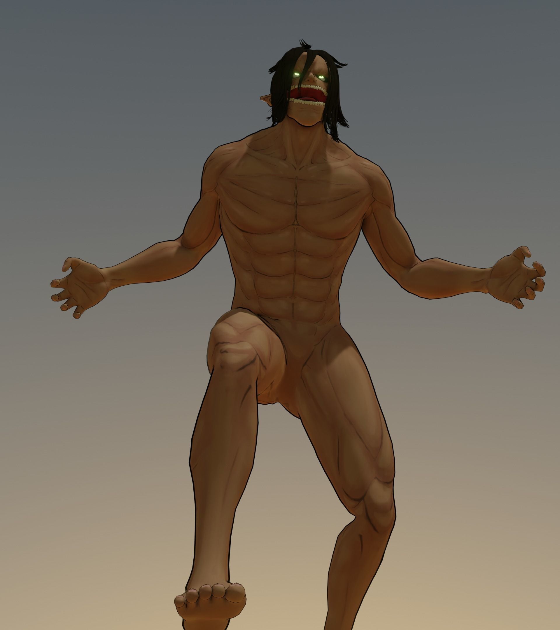 Eren Jaeger Attack Titan form 3D model_5