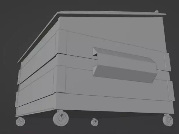 dumpster beehive on wheels Free 3D model