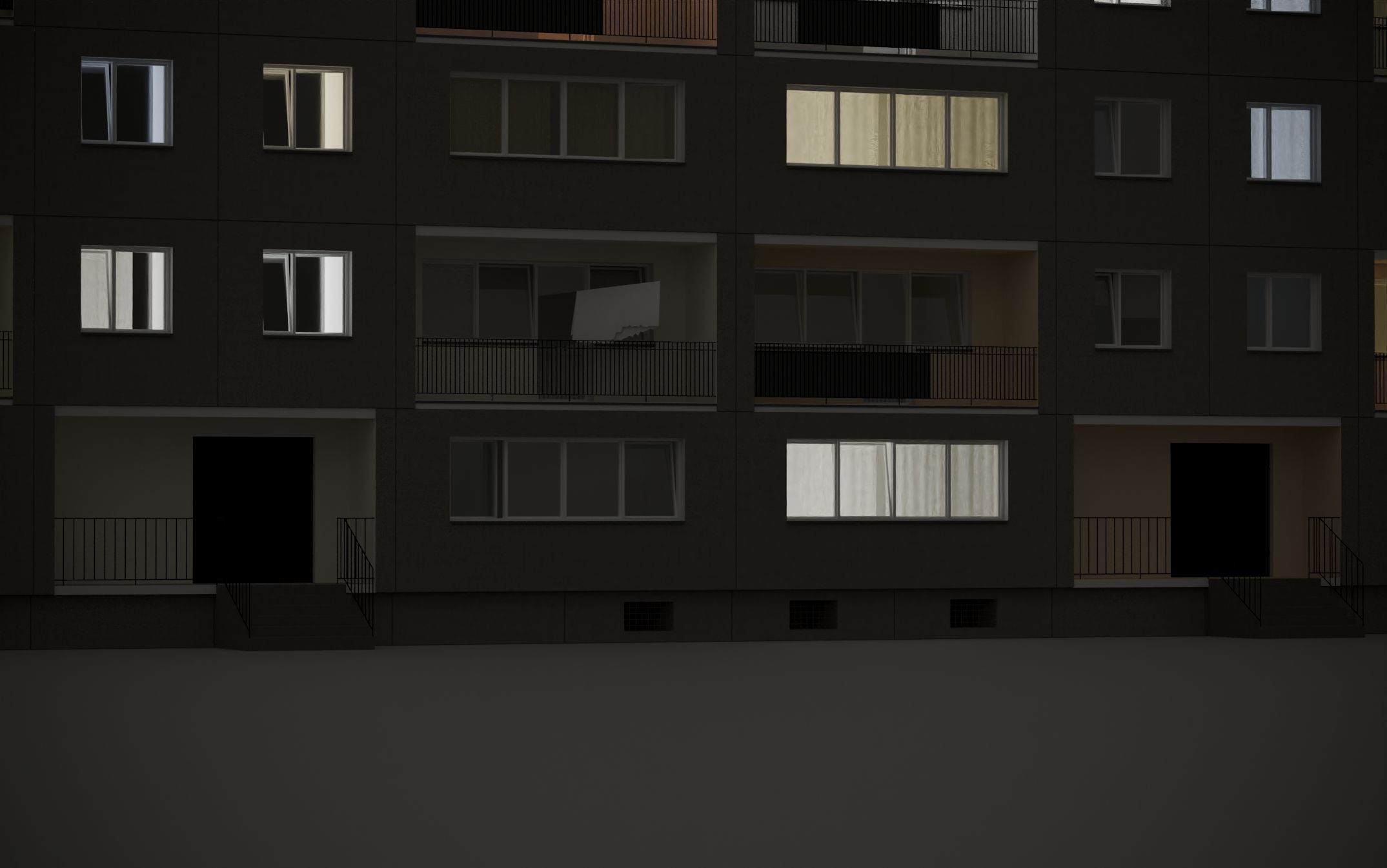 PRE-FABRICATED CONCRETE PANEL RESIDENTIAL BUILDINGS ASSET 3D model_18