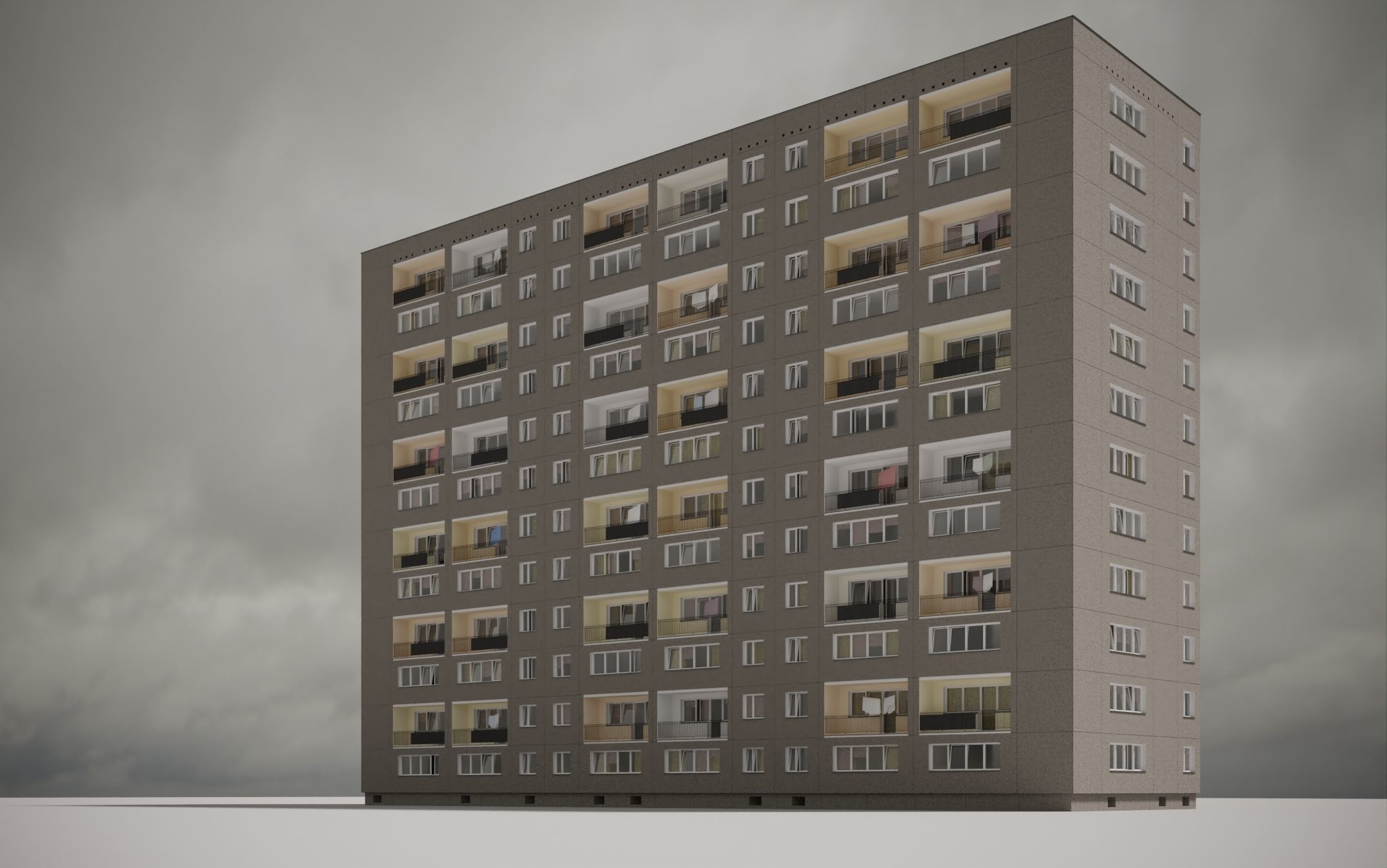 PRE-FABRICATED CONCRETE PANEL RESIDENTIAL BUILDINGS ASSET 3D model_13