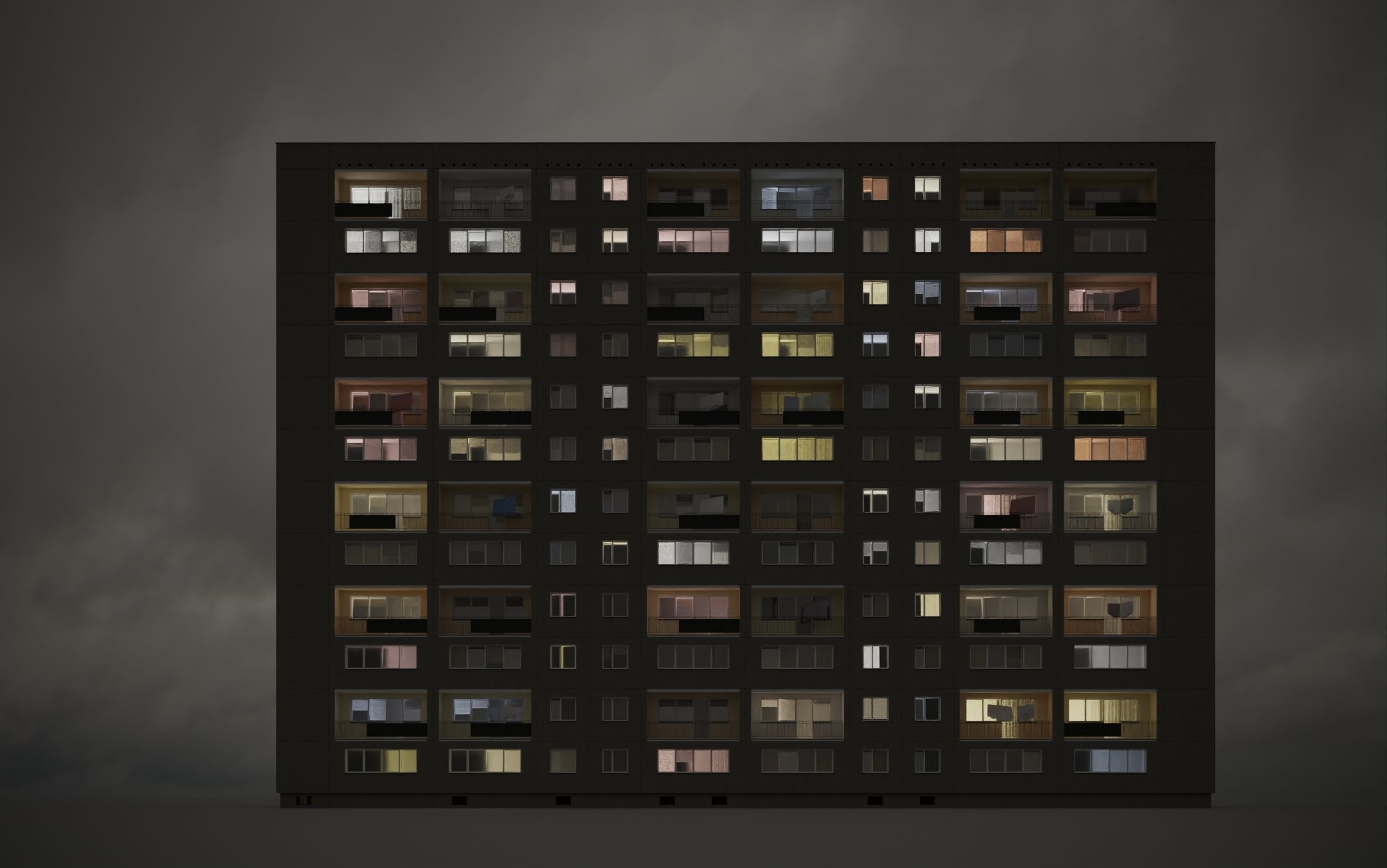 PRE-FABRICATED CONCRETE PANEL RESIDENTIAL BUILDINGS ASSET 3D model_12