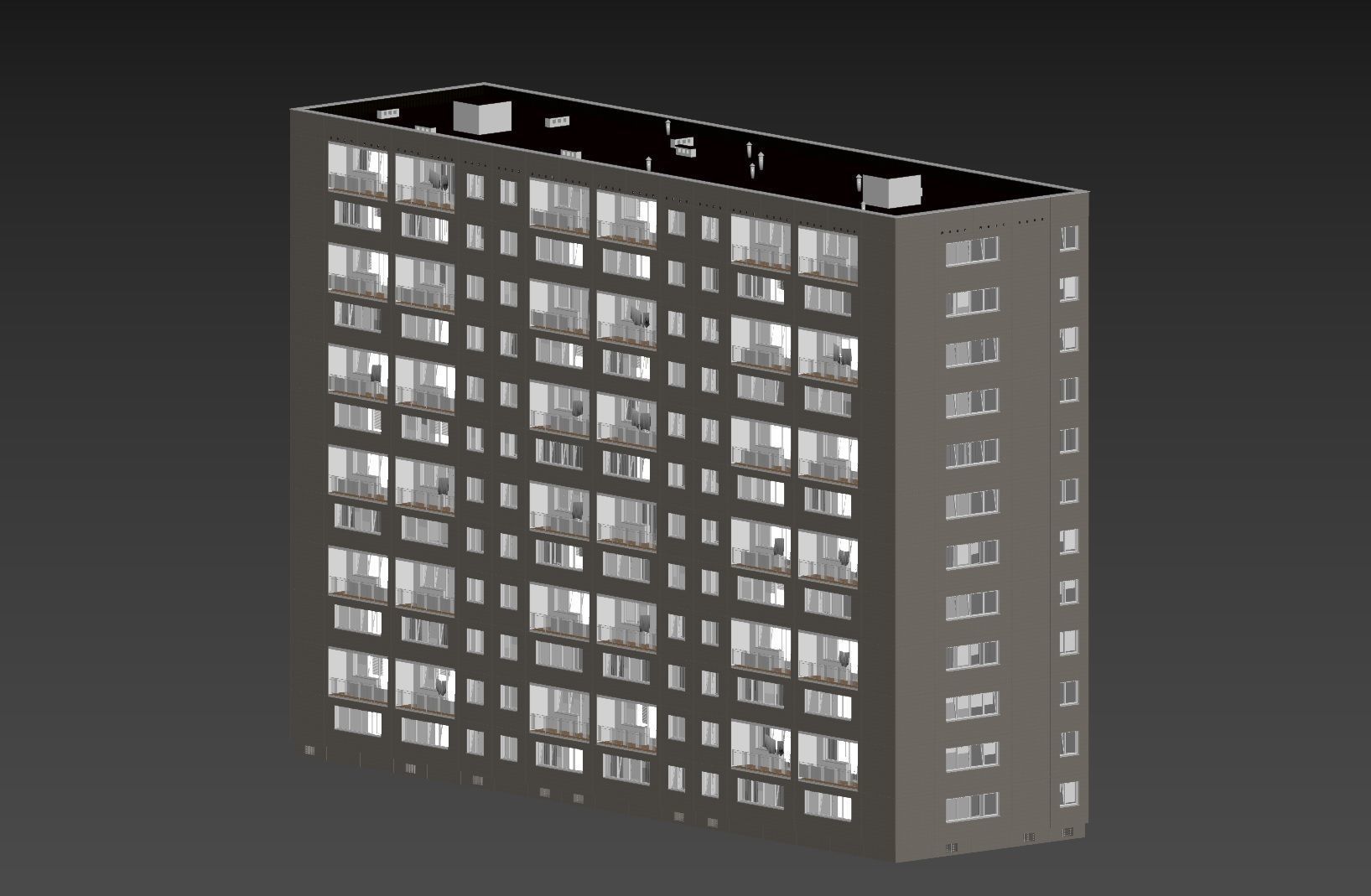 PRE-FABRICATED CONCRETE PANEL RESIDENTIAL BUILDINGS ASSET 3D model_29