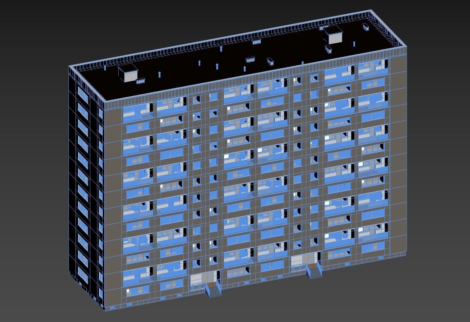 PRE-FABRICATED CONCRETE PANEL RESIDENTIAL BUILDINGS ASSET 3D model_24