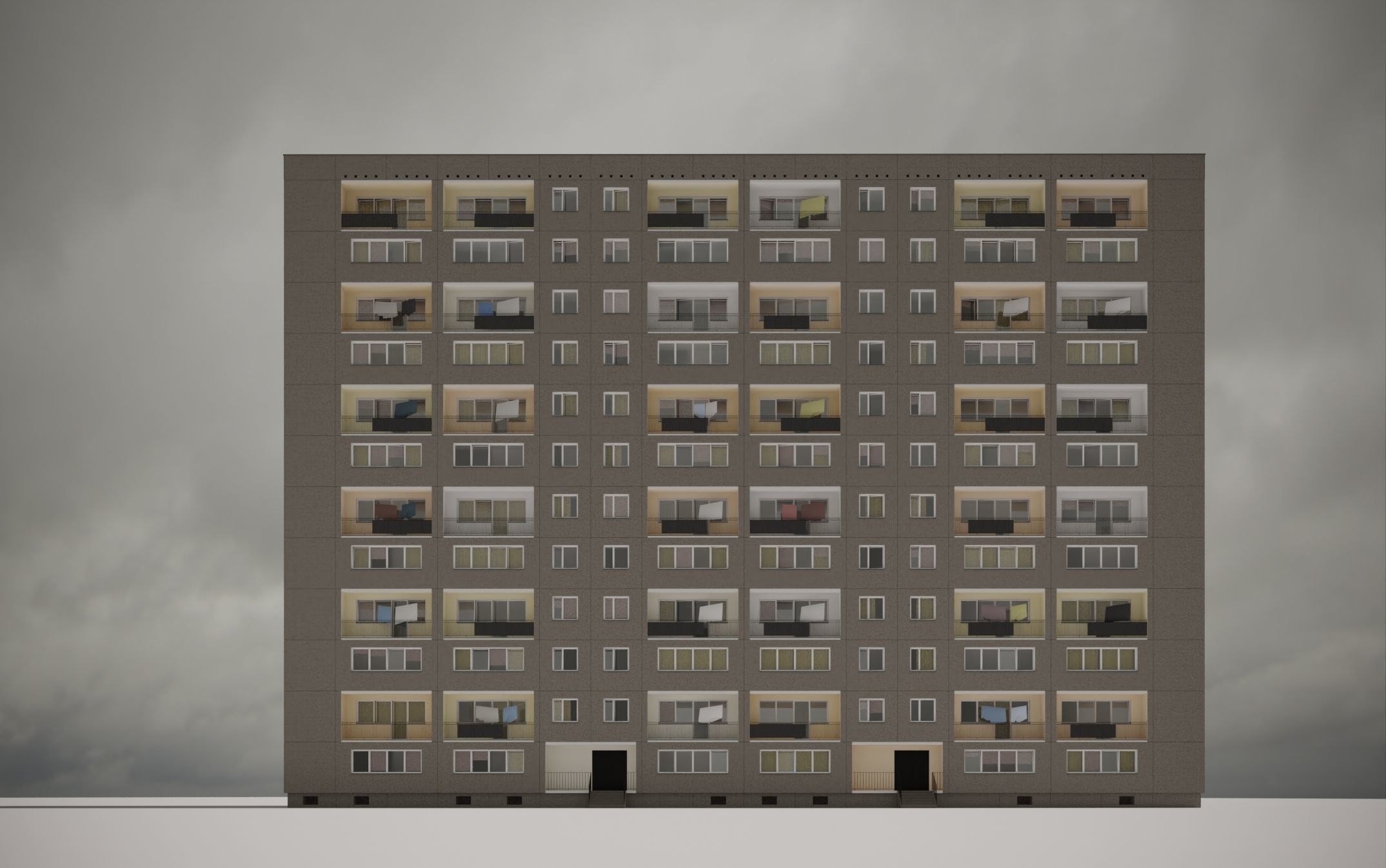PRE-FABRICATED CONCRETE PANEL RESIDENTIAL BUILDINGS ASSET 3D model_5