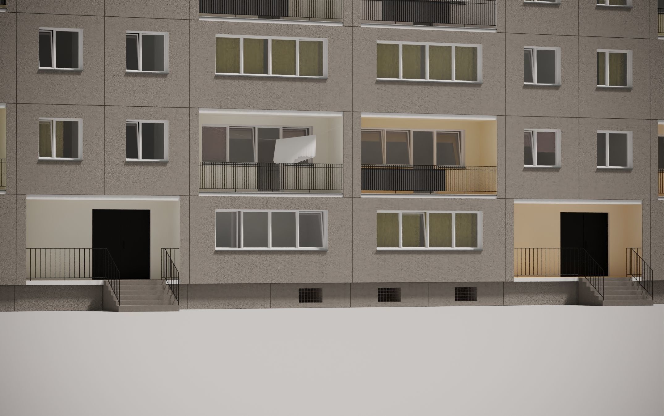 PRE-FABRICATED CONCRETE PANEL RESIDENTIAL BUILDINGS ASSET 3D model_17