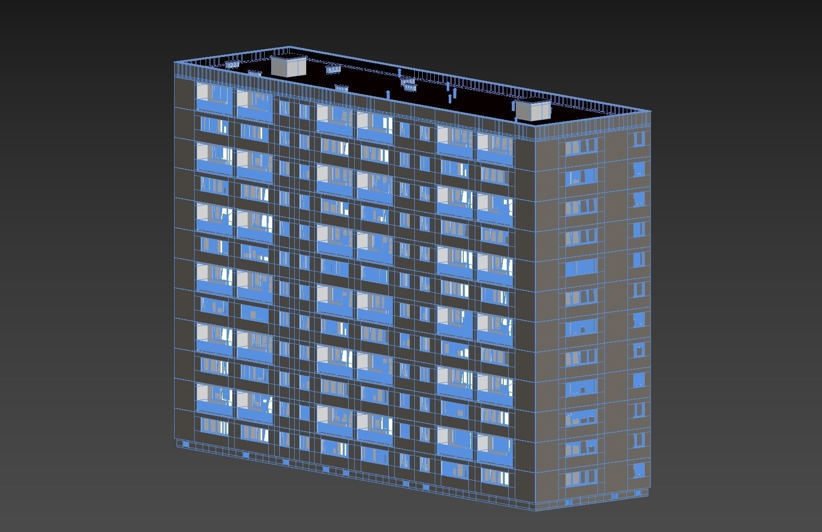 PRE-FABRICATED CONCRETE PANEL RESIDENTIAL BUILDINGS ASSET 3D model_30