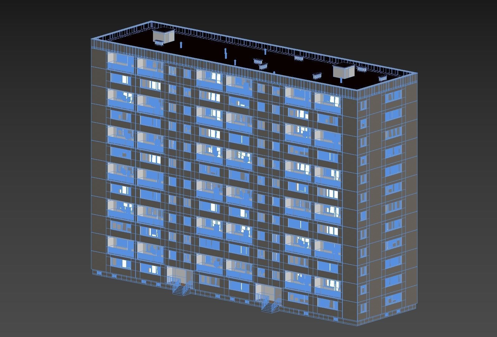 PRE-FABRICATED CONCRETE PANEL RESIDENTIAL BUILDINGS ASSET 3D model_26