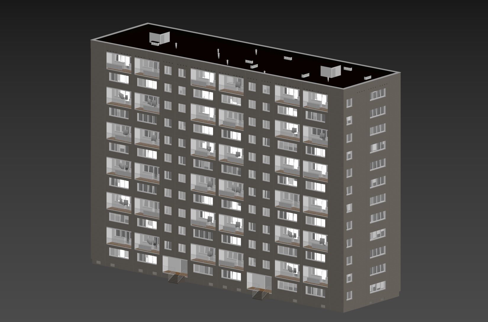 PRE-FABRICATED CONCRETE PANEL RESIDENTIAL BUILDINGS ASSET 3D model_25