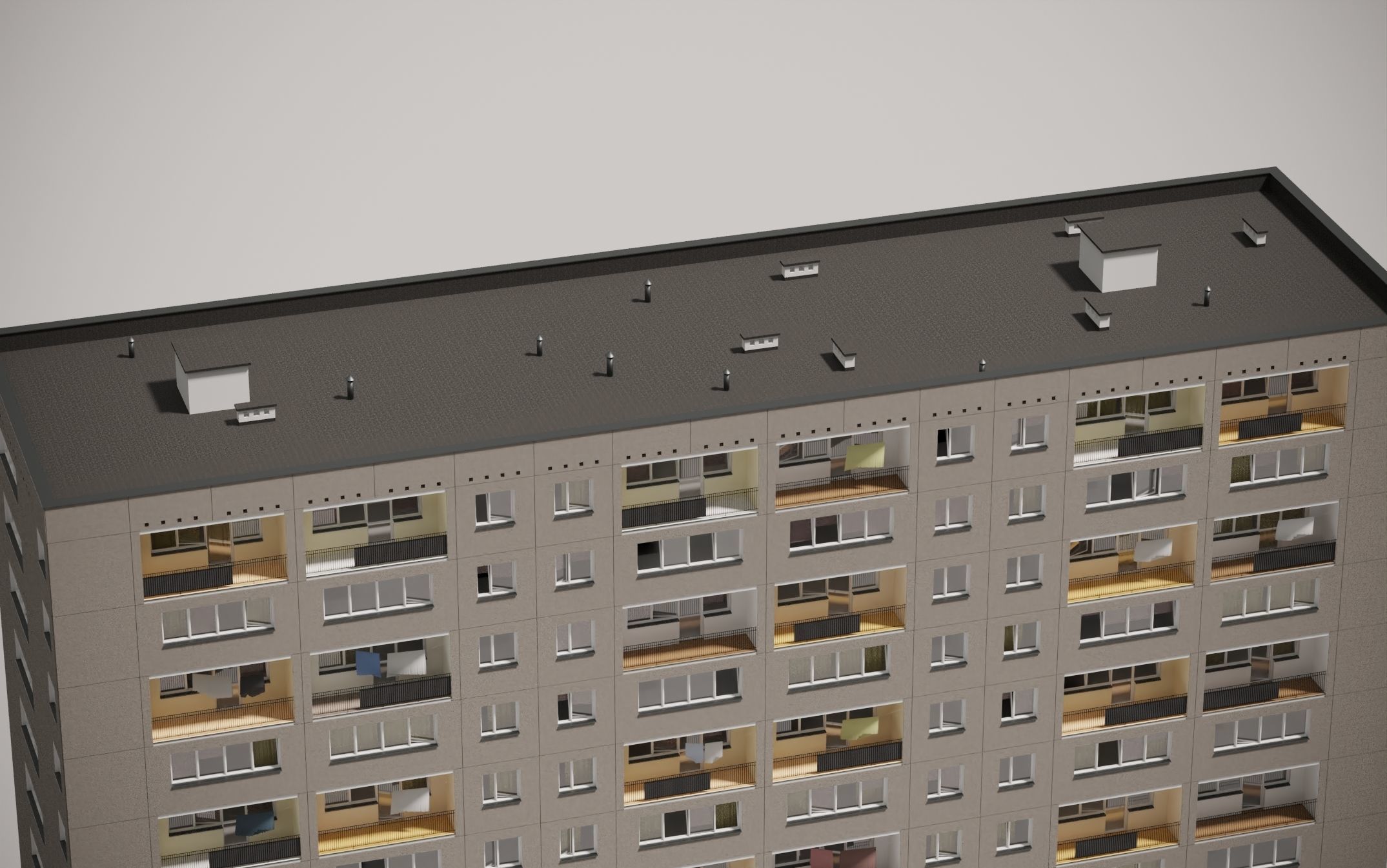 PRE-FABRICATED CONCRETE PANEL RESIDENTIAL BUILDINGS ASSET 3D model_15